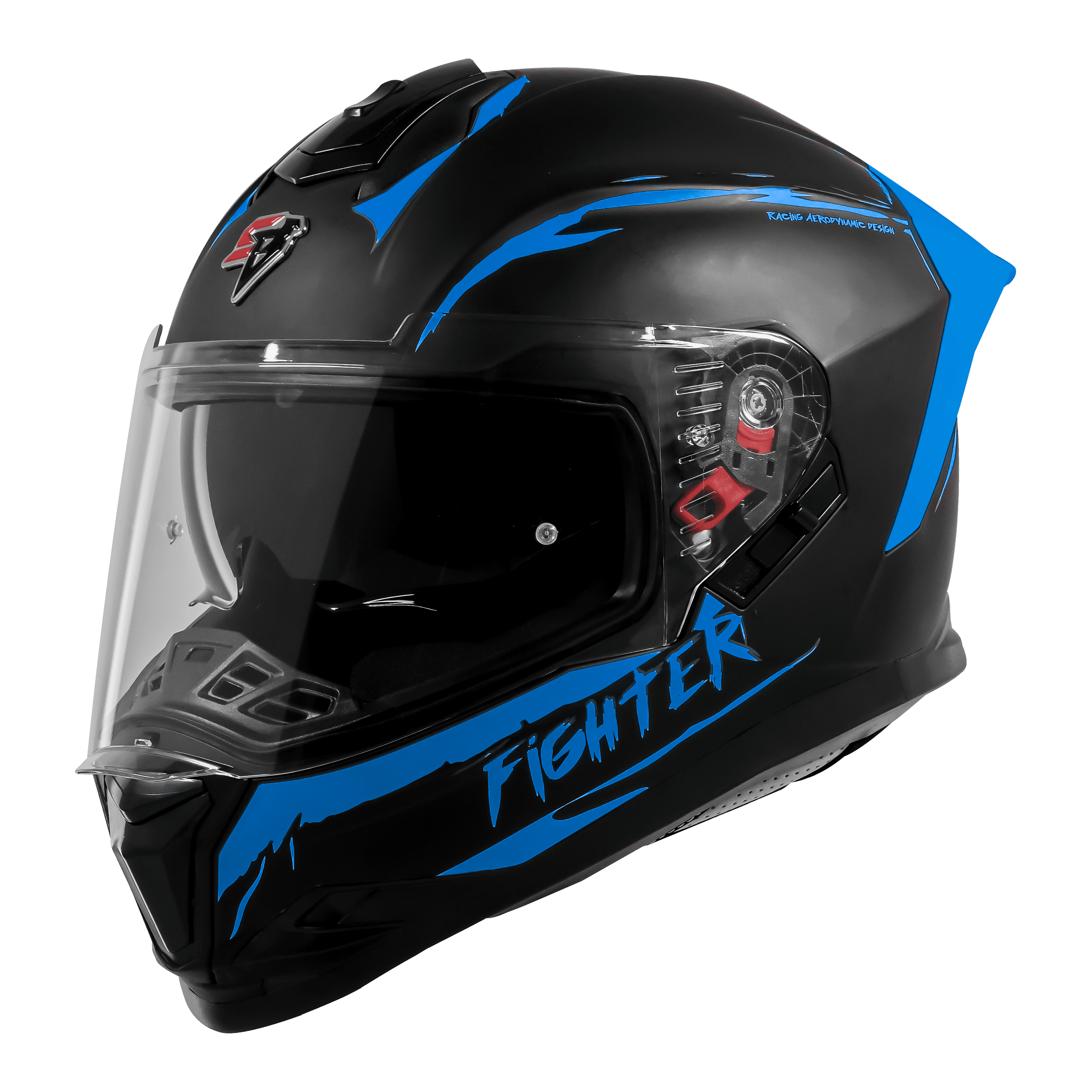 SBH-57 ISS FIGHTER F2 GLOSSY BLACK WITH BLUE